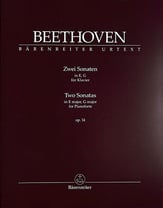Two Sonatas, Op. 14 piano sheet music cover